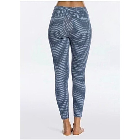 Spanx Women Medium Jean-ish Polka Dot Ankle Legging Jegging Stretch Pull On Blue - Picture 3 of 11